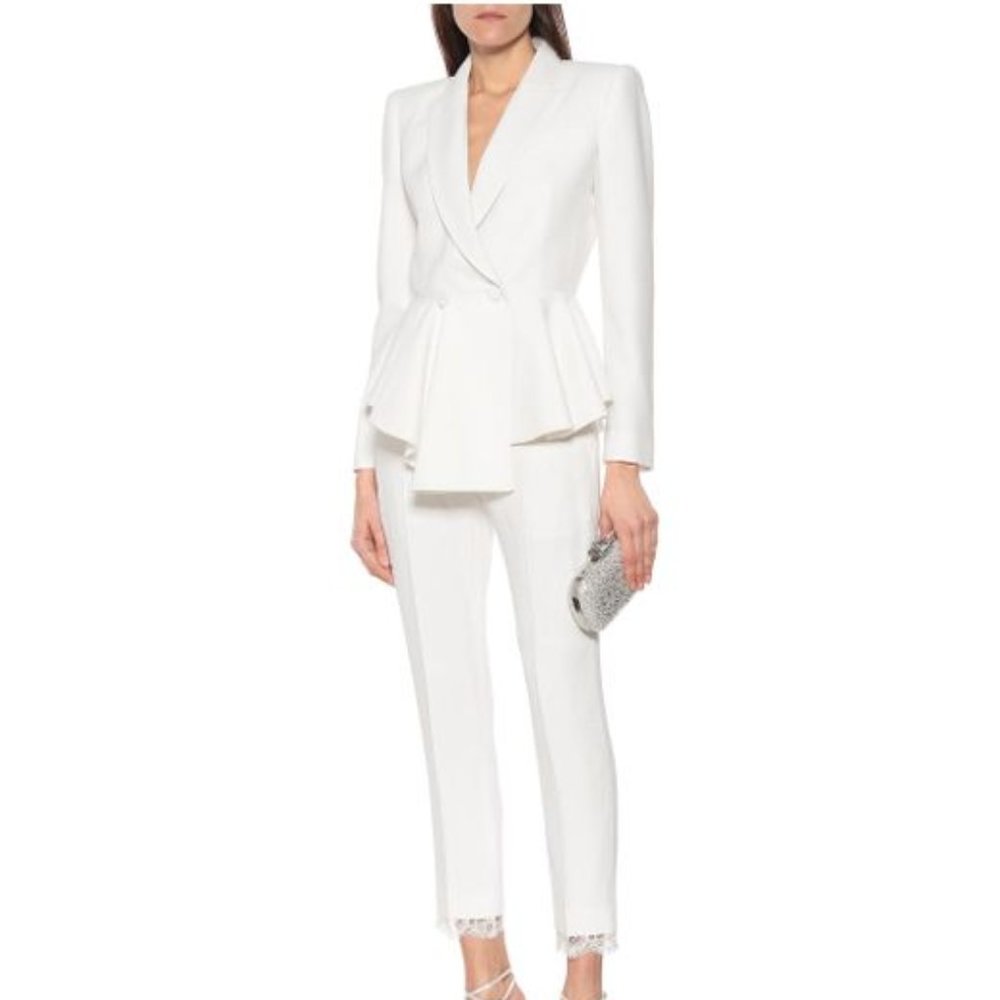 Crepe skirt blazer